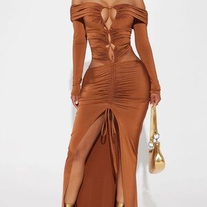 Elena Maxi Dress - Cognac